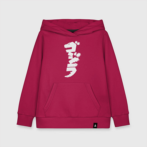 Детская толстовка-худи Годзилла / Маджента – фото 1