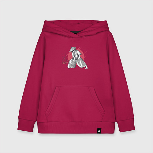 Детская толстовка-худи Катана Самурая / Маджента – фото 1
