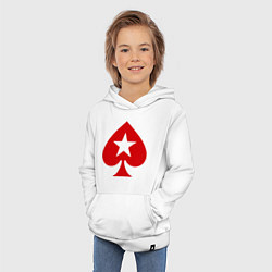 Толстовка детская хлопковая Покер Пики Poker Stars, цвет: белый — фото 2