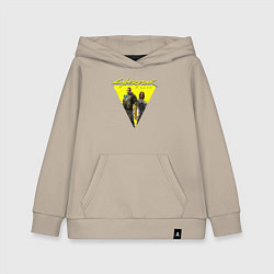 Толстовка детская хлопковая Cyberpunk 2077, цвет: миндальный