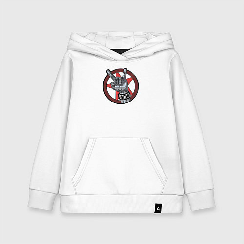 Детская толстовка-худи Johnny Silverhand 01 / Белый – фото 1