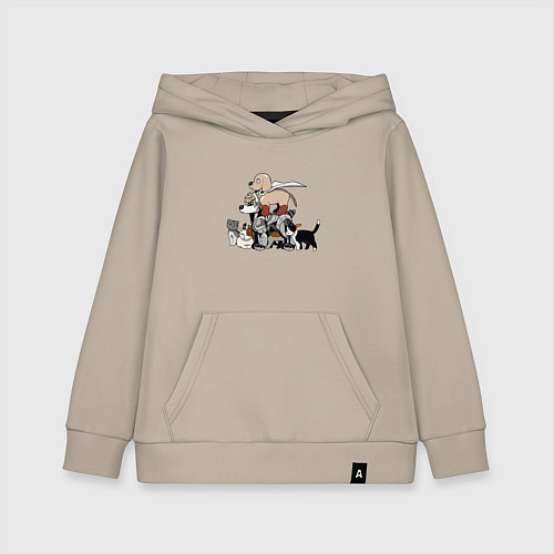 Детская толстовка-худи One Punch Man / Миндальный – фото 1