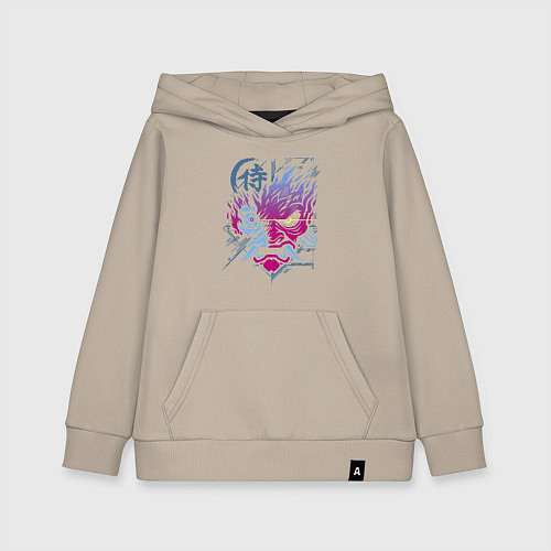 Детская толстовка-худи Cyberpunk 2077 Геометрия / Миндальный – фото 1