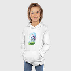 Толстовка детская хлопковая Гуляющая Ци Ци, цвет: белый — фото 2