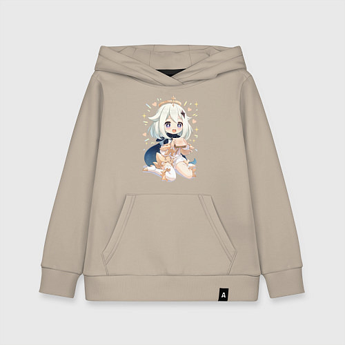 Детская толстовка-худи Приятного аппетита Паймон / Миндальный – фото 1