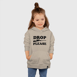Толстовка детская хлопковая Drop Please, цвет: миндальный — фото 2