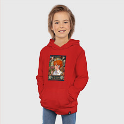 Толстовка детская хлопковая Обещанный неверленд, Эмма emma, цвет: красный — фото 2