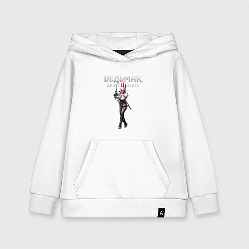 Детская толстовка-худи Цири Ведьмак / Белый – фото 1