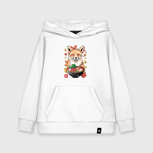 Детская толстовка-худи Лиса / Белый – фото 1
