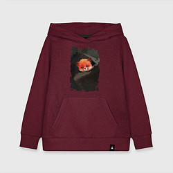 Толстовка детская хлопковая Бэби Лисёк, цвет: меланж-бордовый