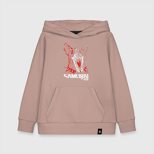 Детская толстовка-худи SAMURAI Cyberpunk 2077 / Пыльно-розовый – фото 1
