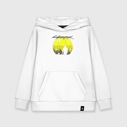 Детская толстовка-худи Cyberpunk 2077 CITY / Белый – фото 1