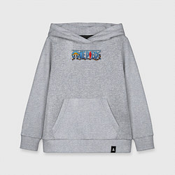 Толстовка детская хлопковая ONE PIECE ВАН ПИС, цвет: меланж