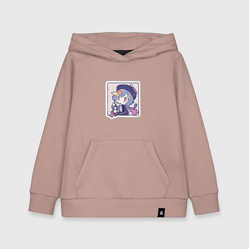 Детская толстовка-худи Ци Ци / Пыльно-розовый – фото 1