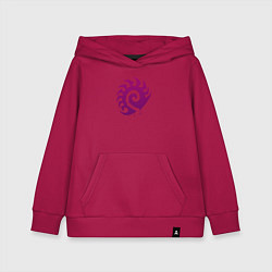Толстовка детская хлопковая Zerg logo Purple, цвет: маджента