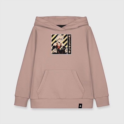 Детская толстовка-худи Моя геройская академия Бакуго / Пыльно-розовый – фото 1