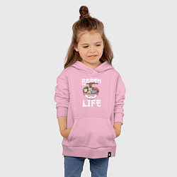 Толстовка детская хлопковая Ramen life, цвет: светло-розовый — фото 2