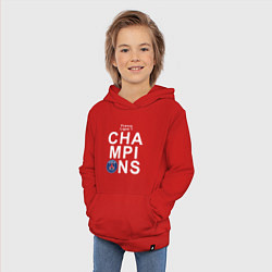 Толстовка детская хлопковая PSG CHAMPIONS, цвет: красный — фото 2