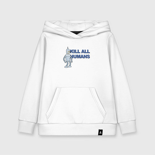 Детская толстовка-худи Бендер Родригес / Белый – фото 1