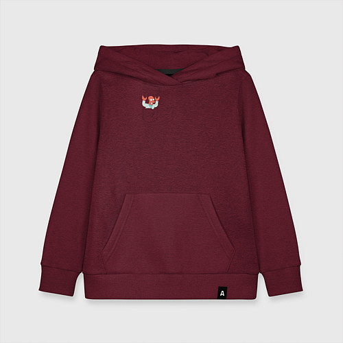 Детская толстовка-худи Zoidberg карман / Меланж-бордовый – фото 1