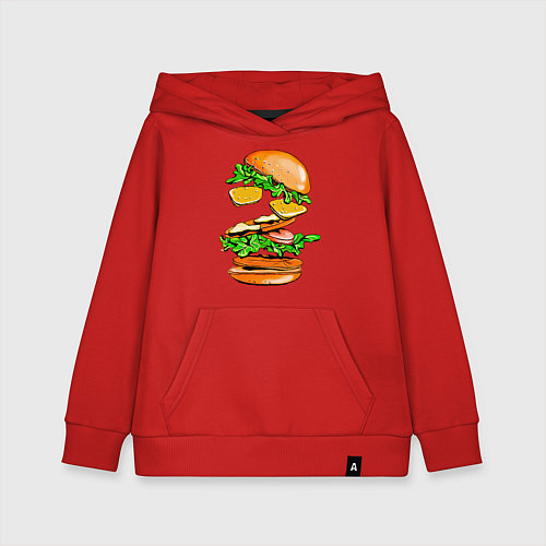 Детская толстовка-худи King Burger / Красный – фото 1