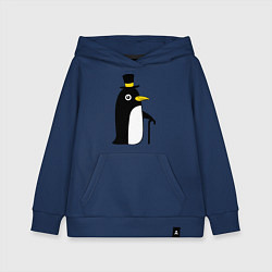 Детская толстовка-худи Пингвин в шляпе