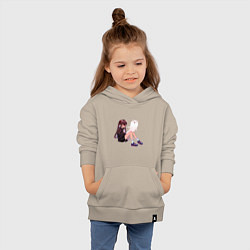 Толстовка детская хлопковая Современная Ху Тао, цвет: миндальный — фото 2