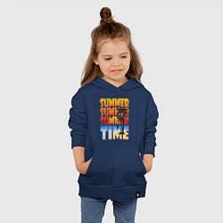 Толстовка детская хлопковая SUMMER TIME, цвет: тёмно-синий — фото 2