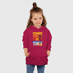 Толстовка детская хлопковая SUMMER TIME, цвет: маджента — фото 2