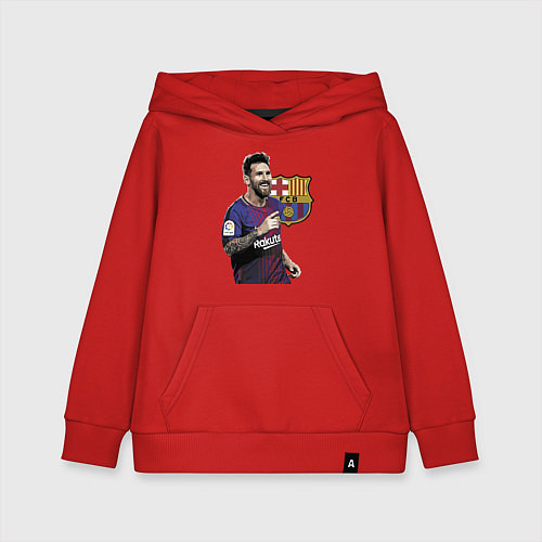 Детская толстовка-худи Lionel Messi Barcelona Argentina / Красный – фото 1