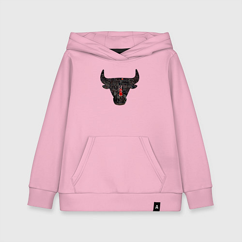 Детская толстовка-худи Bulls - Jordan / Светло-розовый – фото 1