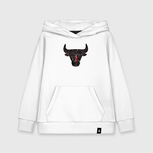 Детская толстовка-худи Bulls - Jordan / Белый – фото 1