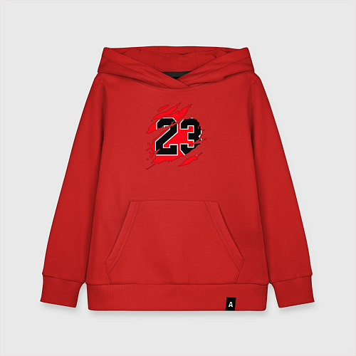 Детская толстовка-худи Bulls 23 / Красный – фото 1