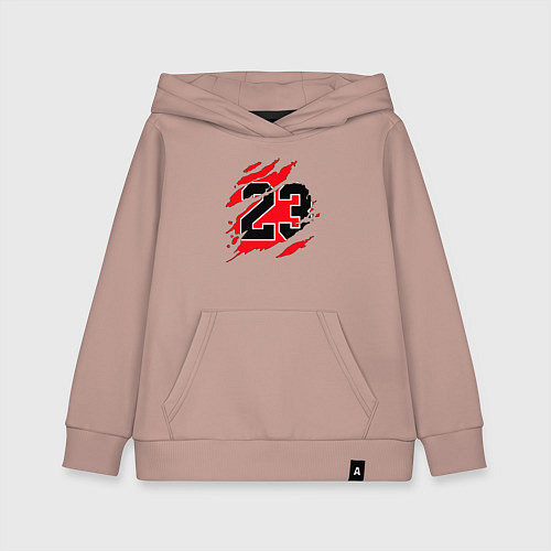 Детская толстовка-худи Bulls 23 / Пыльно-розовый – фото 1
