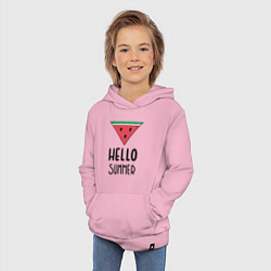 Толстовка детская хлопковая HELLO SUMMER, цвет: светло-розовый — фото 2