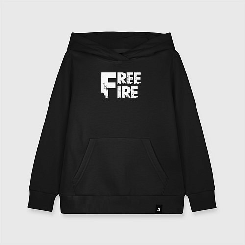 Детская толстовка-худи FREEFIRE FF WHITE LOGO Z / Черный – фото 1