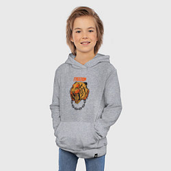 Толстовка детская хлопковая Тигр, цвет: меланж — фото 2