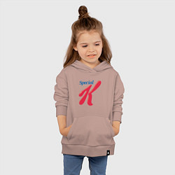 Толстовка детская хлопковая Special k merch Essential, цвет: пыльно-розовый — фото 2