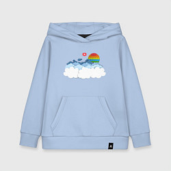 Толстовка детская хлопковая Pop it Simple Dimple, цвет: мягкое небо