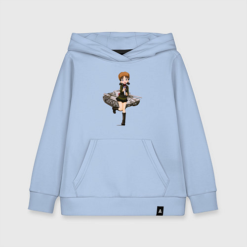Детская толстовка-худи ТАНКИСТКА / Мягкое небо – фото 1