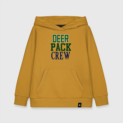 Детская толстовка-худи Deer Pack Crew / Горчичный – фото 1