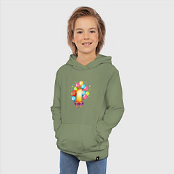 Толстовка детская хлопковая Самый первый, цвет: авокадо — фото 2