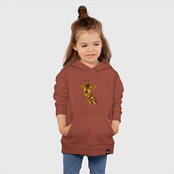 Толстовка детская хлопковая Жираф Жора, цвет: кирпичный — фото 2