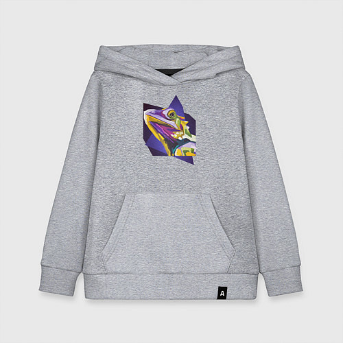 Детская толстовка-худи Хамелеон / Меланж – фото 1