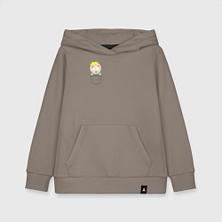 Толстовка детская хлопковая Баттерс в кармане, цвет: утренний латте