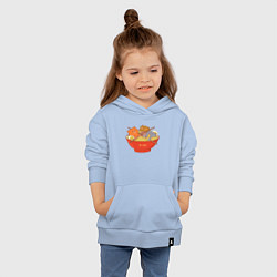 Толстовка детская хлопковая Вкусные котики, цвет: мягкое небо — фото 2