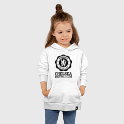 Толстовка детская хлопковая Chelsea FC: Emblem, цвет: белый — фото 2