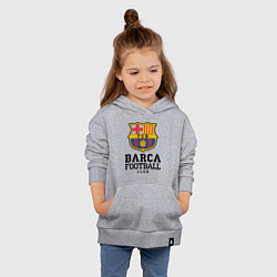 Толстовка детская хлопковая Barcelona Football Club цвета меланж — фото 2