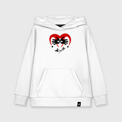 Толстовка детская хлопковая Черная метка - Алиса, цвет: белый