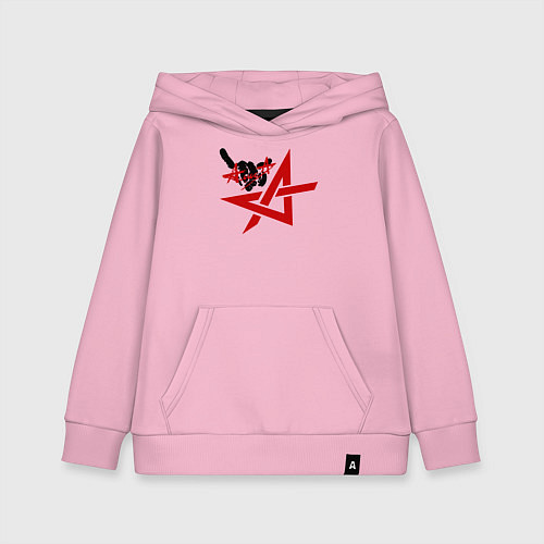 Детская толстовка-худи Алиса коза / Светло-розовый – фото 1